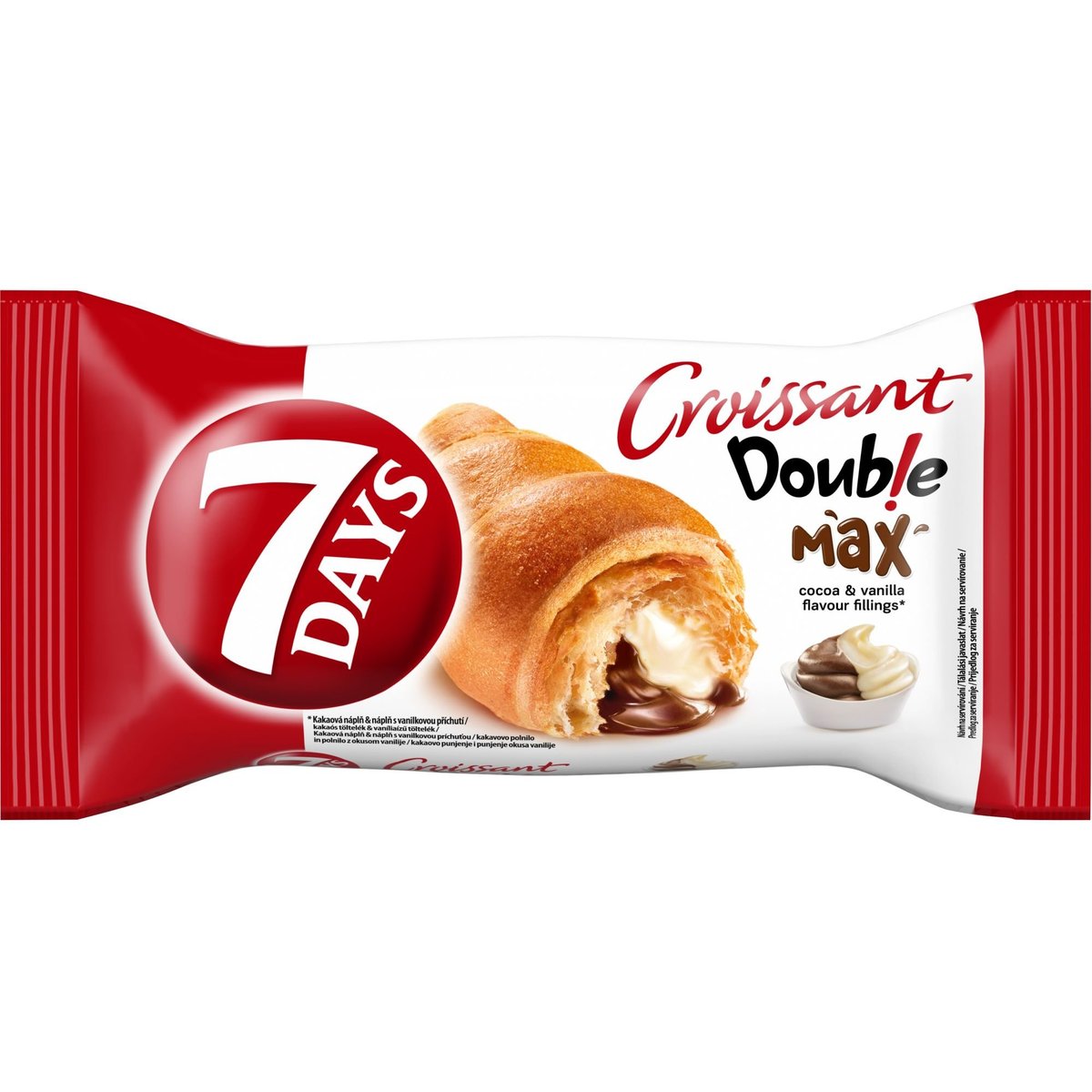 7Days Croissant double kakao a vanilka