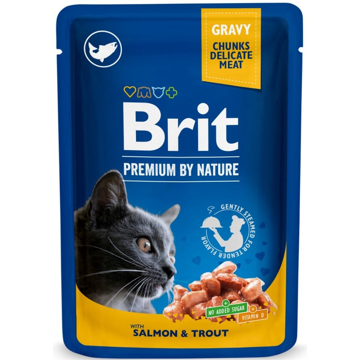 Brit Premium Cat with Salmon & Trout kapsička pro kočky