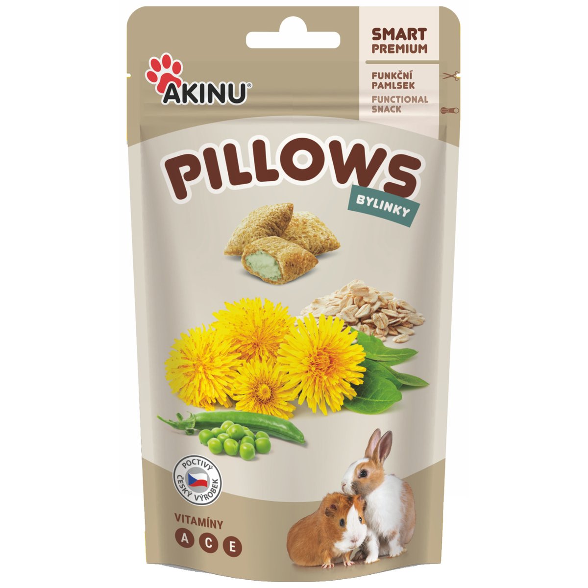 Akinu Pillows Polštářky s bylinkami pamlsek pro hlodavce