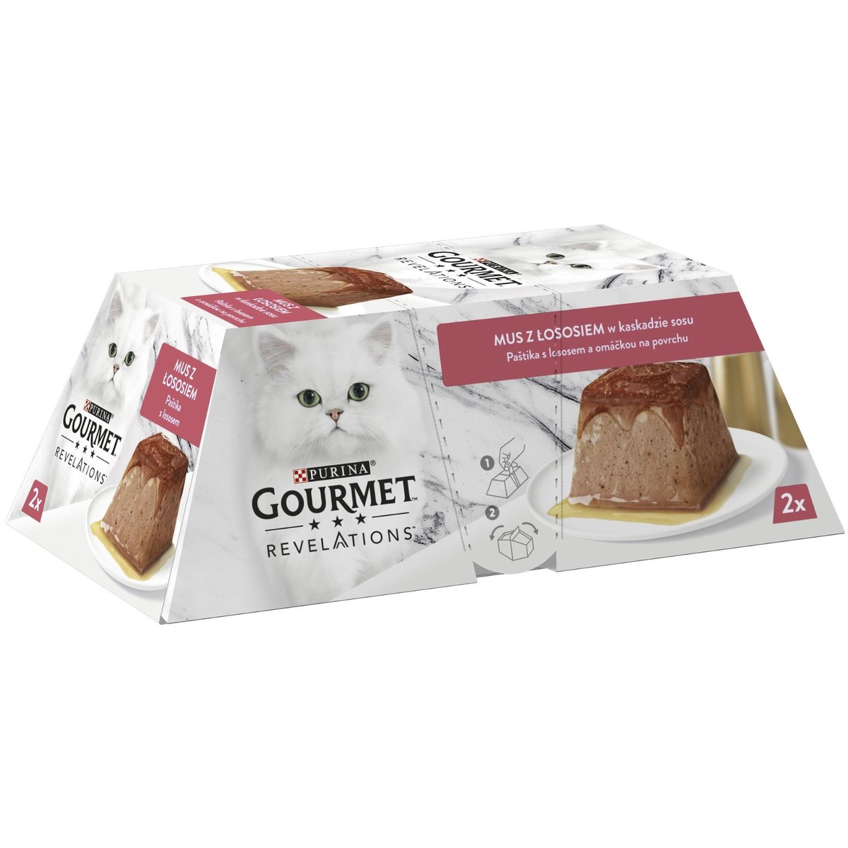 Gourmet Revelations lososová paštika pro kočky (2×57 g)