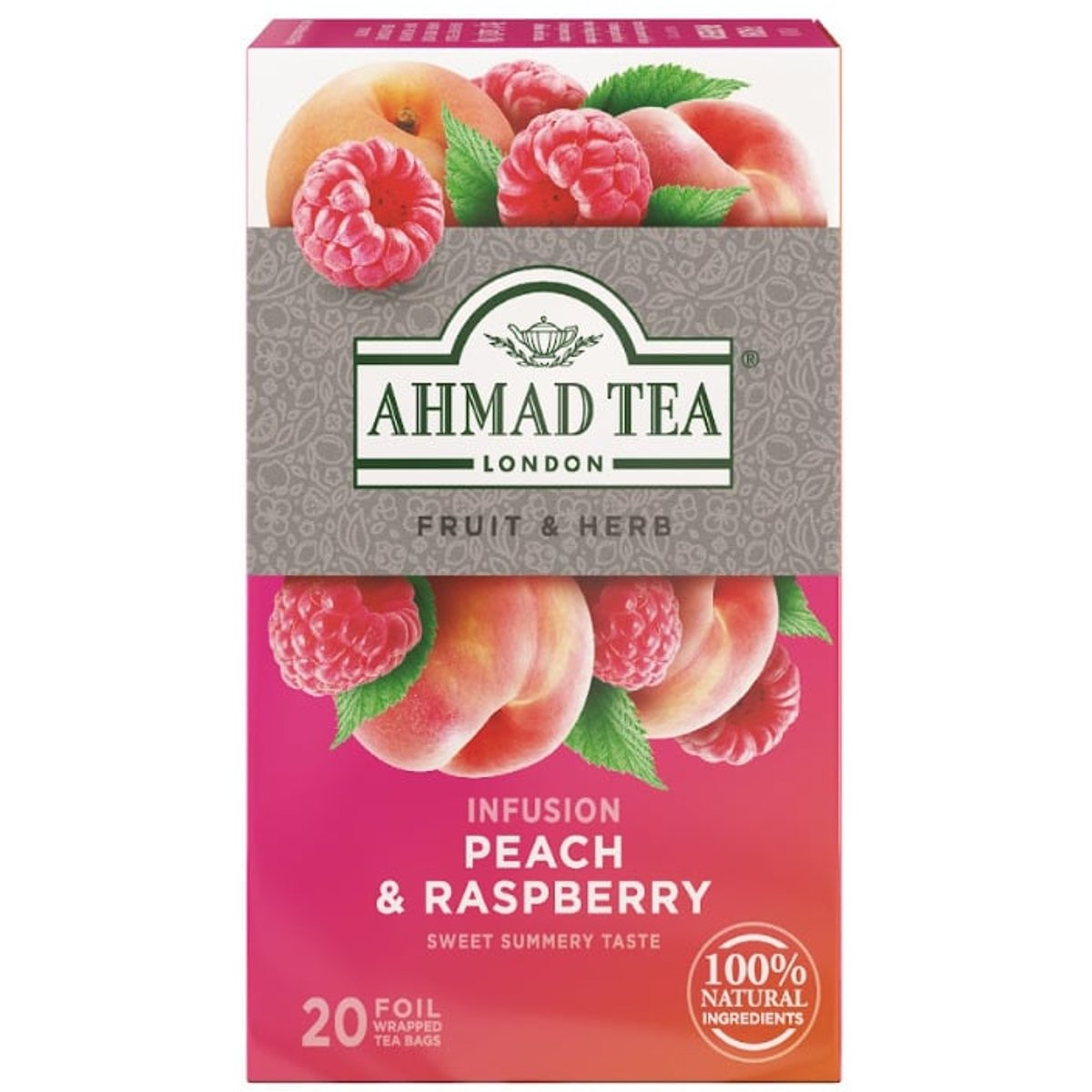 Ahmad Tea Malina & broskev čaj (20x1,8g)
