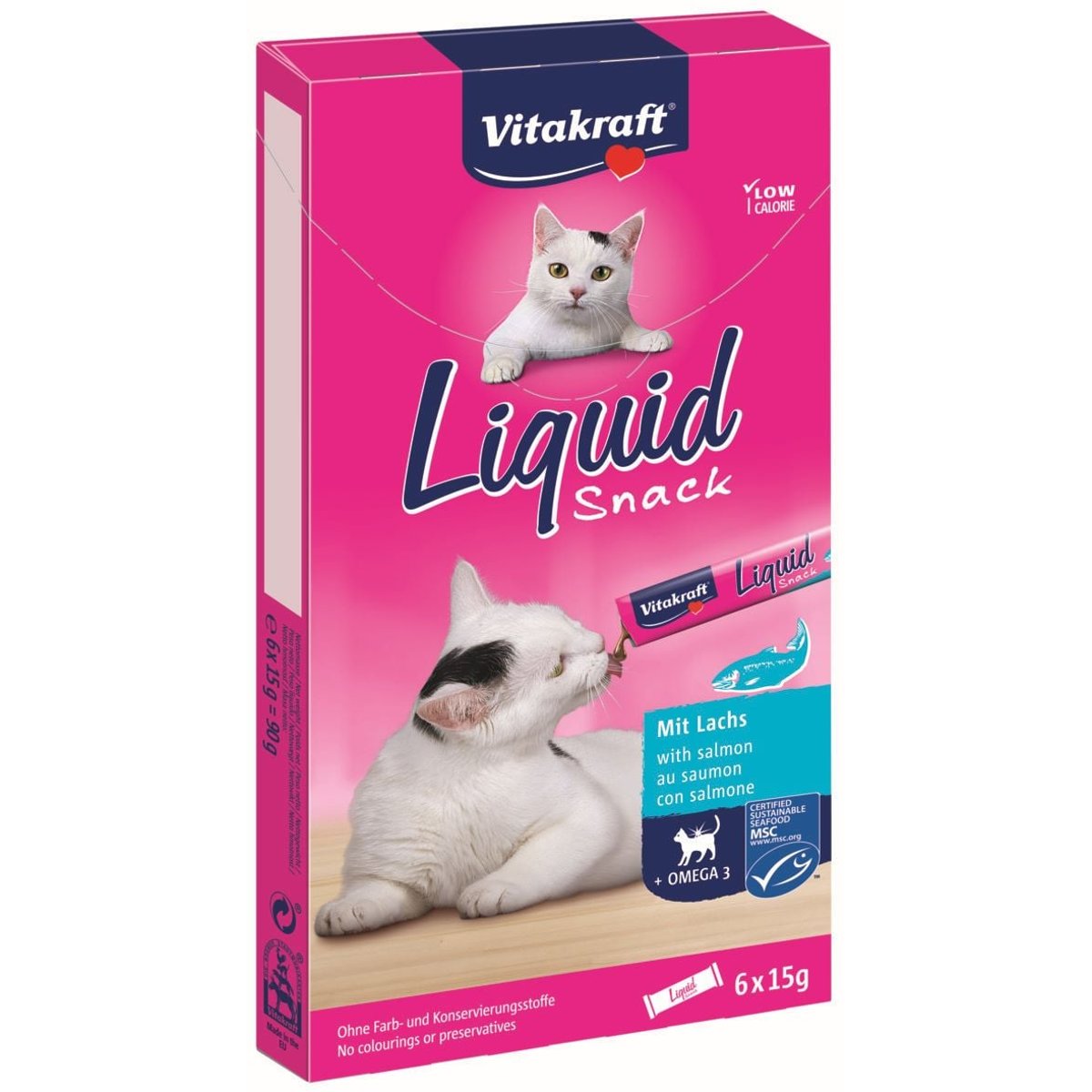 Vitakraft Liquid Snack Tekutý pamlsek pro kočky s lososem