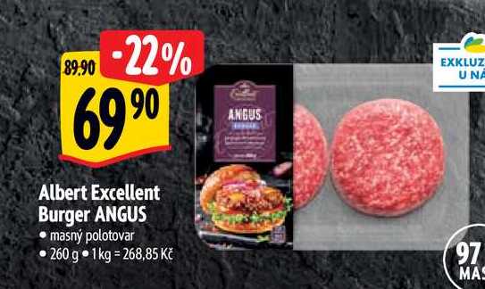  Albert Excellent Burger ANGUS 260 g