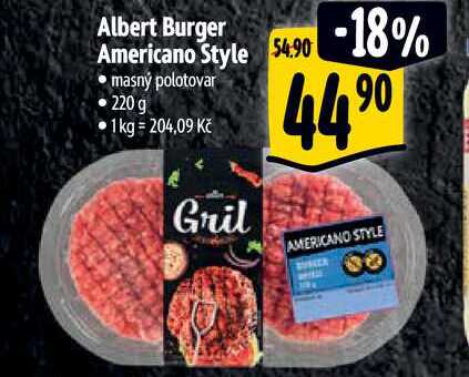 Albert Burger Americano Style 220 g
