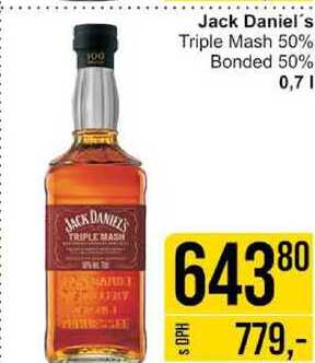 Jack Daniel's Triple Mash 50%, 0,7 l