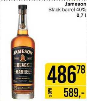 Jameson Black barrel 40%, 0,7 l