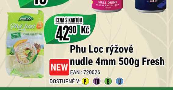 Phu Loc rýžové nudle 4mm 500g Fresh  