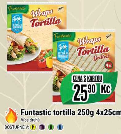 Funtastic tortilla 250g 4x25cm  