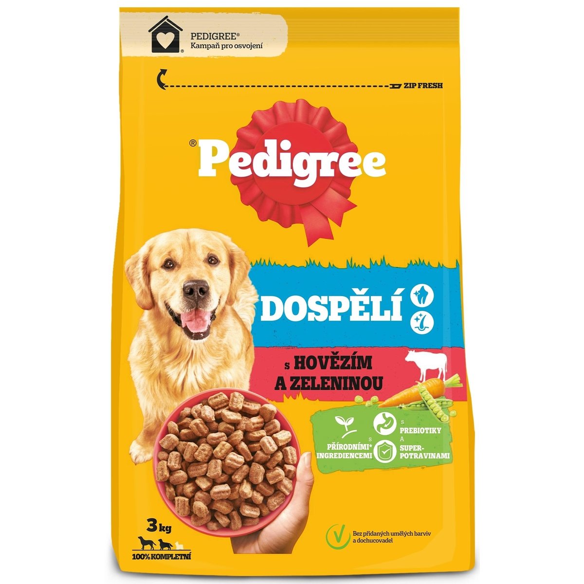 Pedigree Granule pro dospělé psy s hovězím a zeleninou