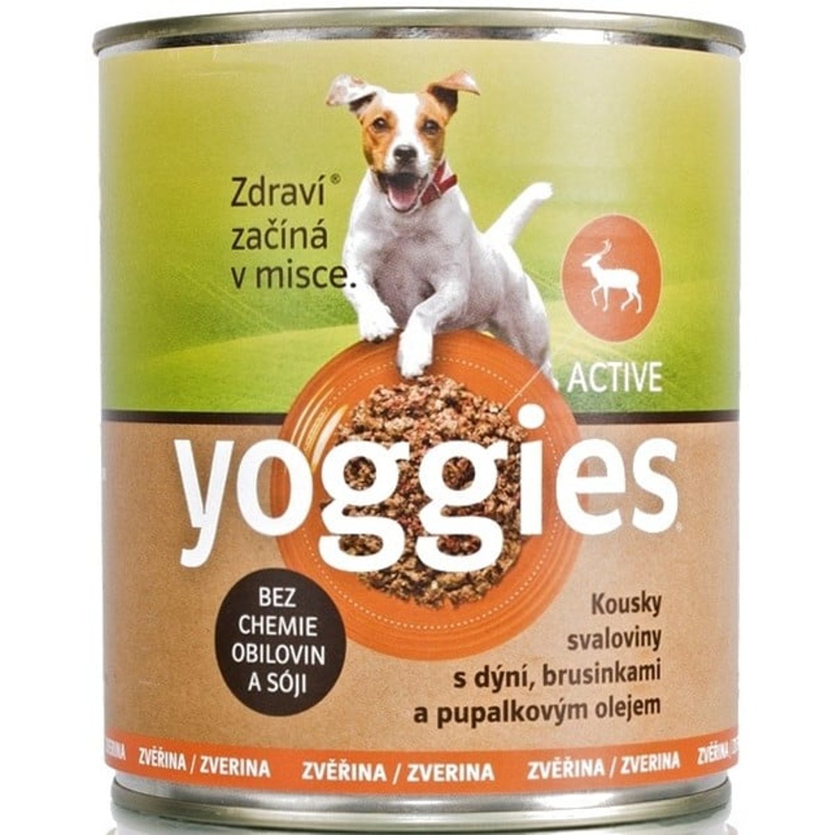 Yoggies Zvěřinová konzerva pro psy s dýní a pupálkovým olejem
