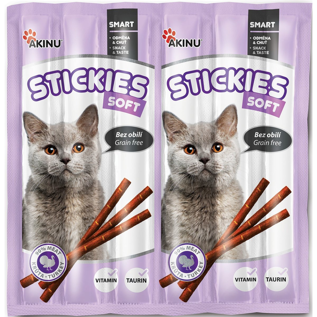 Akinu Stickies soft krůtí tyčinky pro kočky