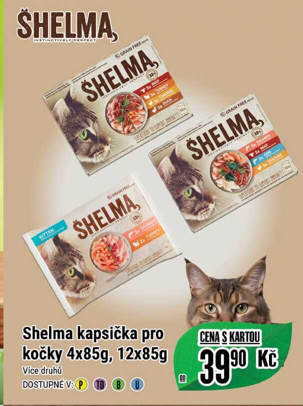 Shelma kapsička pro kočky 4 x 85g 