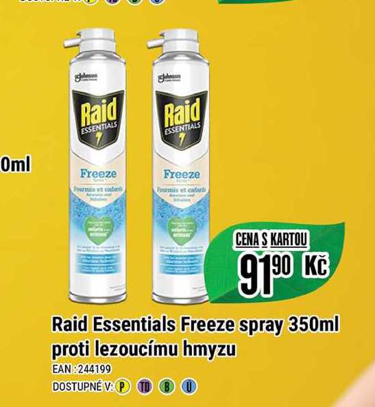 Raid Essentials Freeze spray 350ml proti lezoucímu hmyzu  