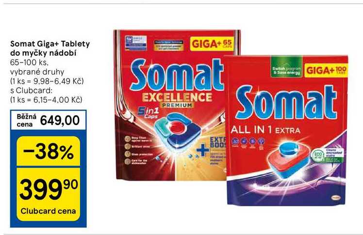 Somat Giga+ Tablety do myčky nádobí