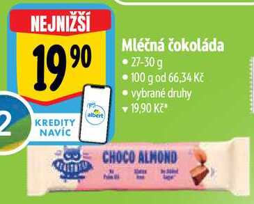 Mléčná čokoláda, 27-30 g