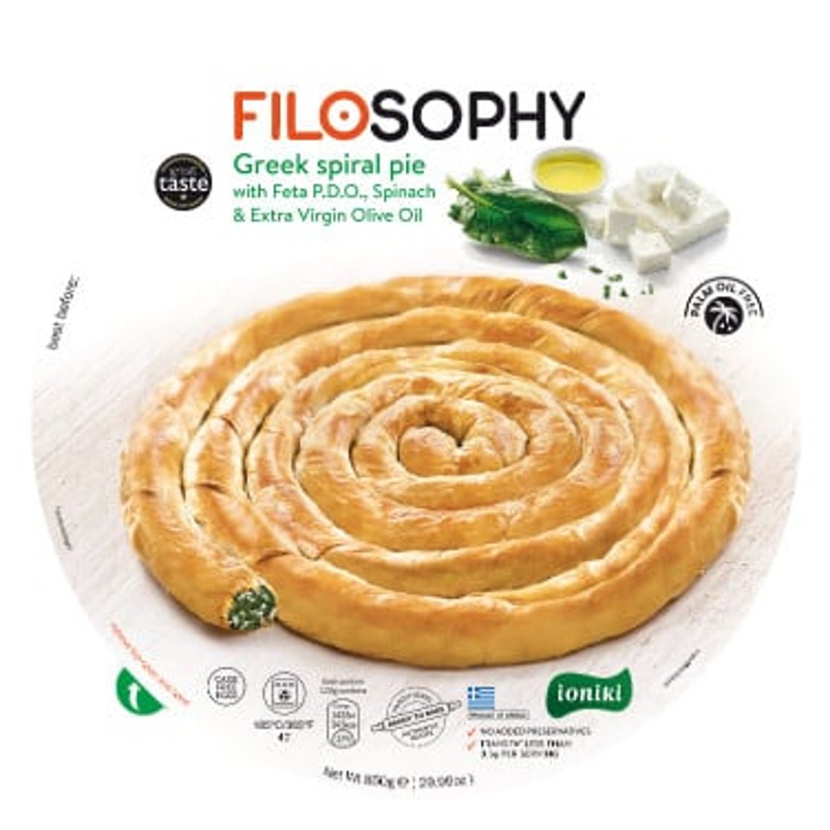 Filosophy Spirálový koláč s náplní ze špenátu a řeckého sýru feta CHOP