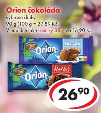 Orion čokoláda, 90 g