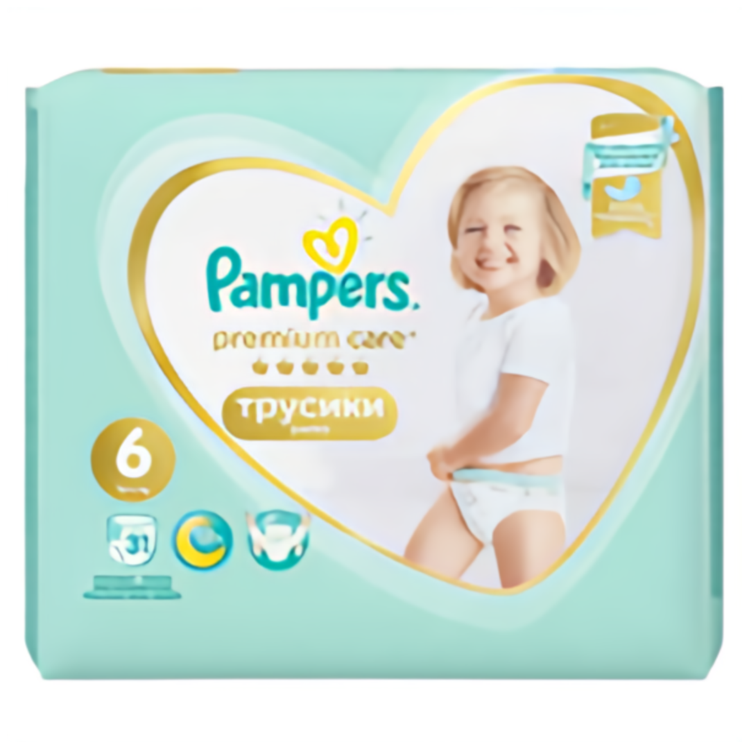 Pampers Pants Premium Care Plenkové kalhotky vel. 6 (15+ kg)