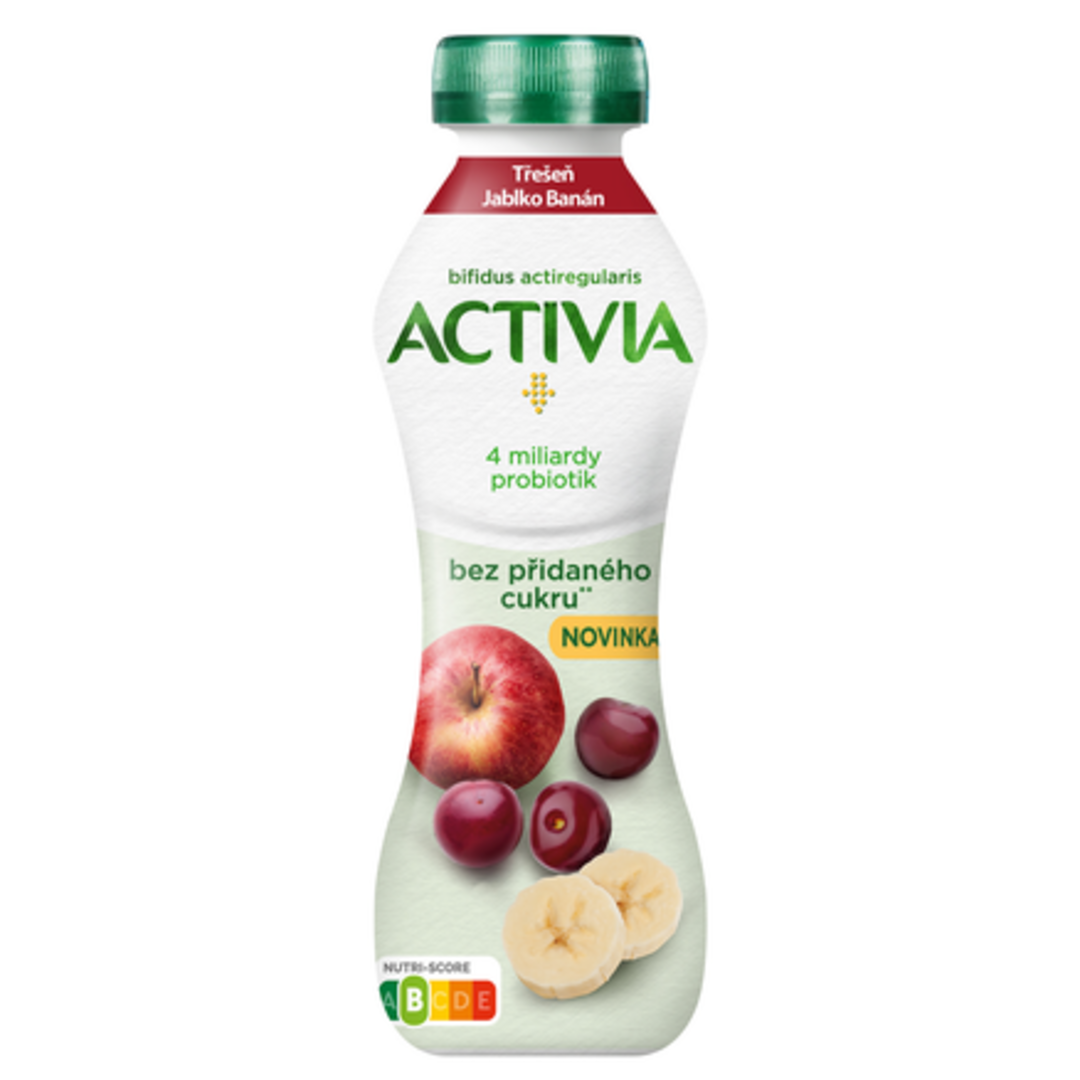 Activia Probiotický jogurtový nápoj jablko, třešeň a banán