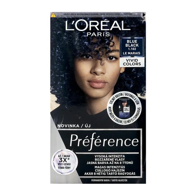 L'Oréal Barva na vlasy Préférence Vividis 1.102 Le Marais - Blue Black, 1 ks