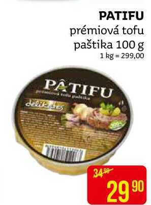 PATIFU prémiová tofu paštika 100 g 