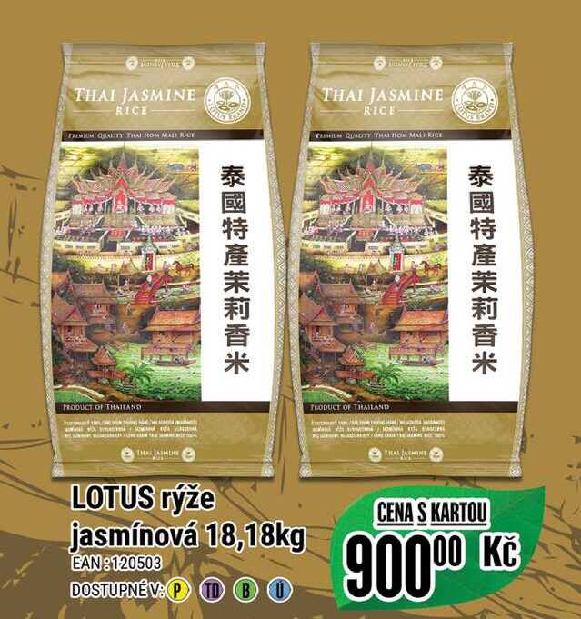 LOTUS rýže jasmínová 18,18kg 