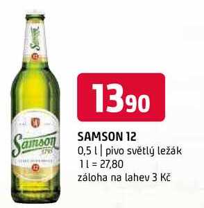 Samson 12 0,5L pivo světlý ležák  