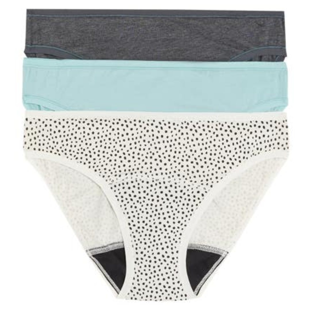 Marks & Spencer Menstruační kalhotky bikini střihu, středně savé, mix barev, 3ks, vel. 12