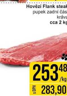 Hovězí Flank steak pupek zadní část kráva cca 2 kg 