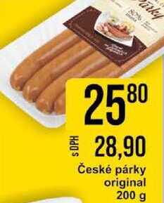 České párky original 200 g 