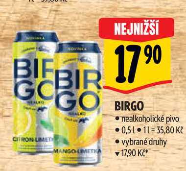  BIRGO • nealkoholické pivo 0,5 l