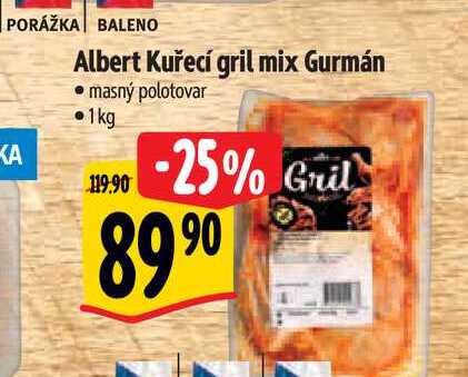  Albert Kuřecí gril mix Gurmán 1 kg