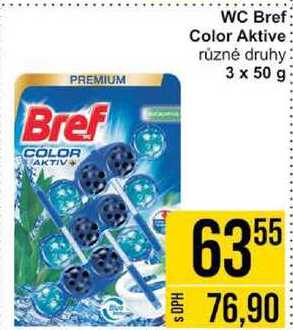WC Bref Color Aktive různé druhy 3 x 50 g