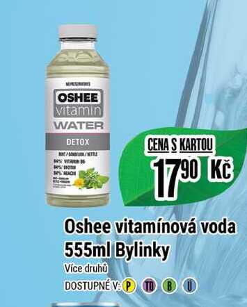 Oshee vitamínová voda 555ml Bylinky   