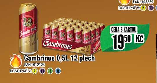 Gambrinus 0,5L 12 plech 