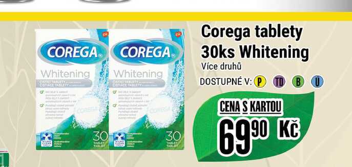 Corega tablety 30ks Whitening 