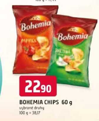 Bohemia Chips 60g, různé druhy