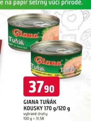 Giana tuňák kousky 170g