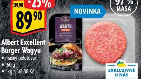 Albert Excellent Burger Wagyu, 160 g