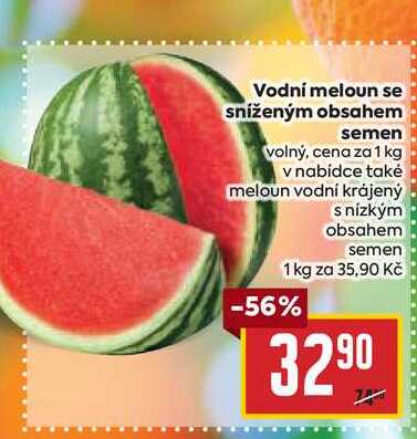 Vodní meloun se sníženým obsahem semen volný, cena za 1 kg 