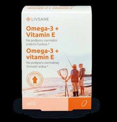 LIVSANE Omega-3 + Vitamin E vysoká dávka 60 tobolek