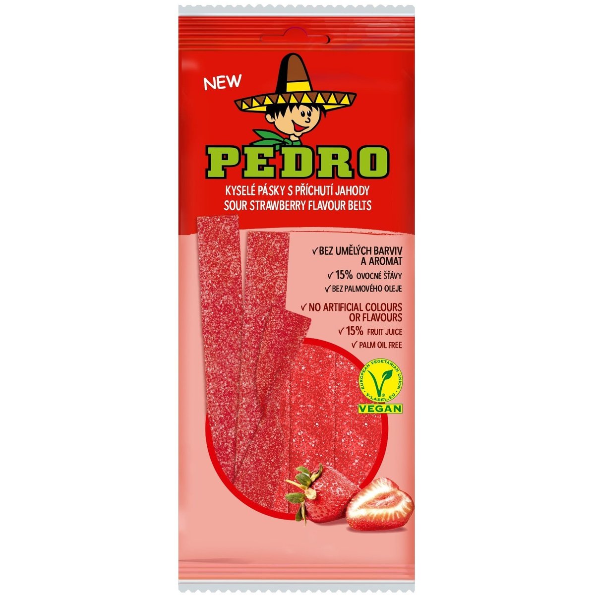 Pedro Kyselé pásky s příchutí jahody