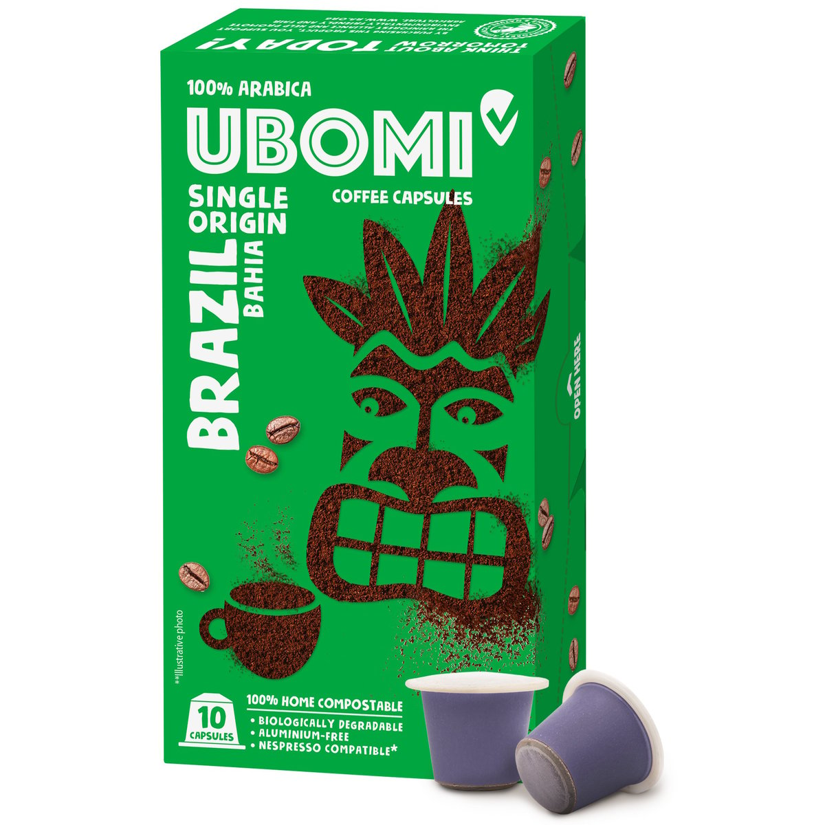 Ubomi Brasil Bahia 100% Arabica RFA kávové kapsle