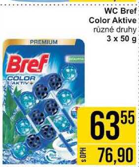 WC Bref Color Aktive různé druhy 3 x 50 g 