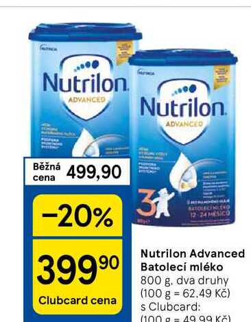 Nutrilon Advanced Batolecí mléko, 800 g