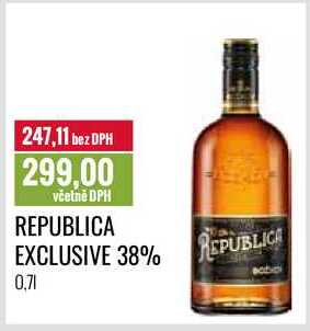 REPUBLICA EXCLUSIVE 38% 0,7l