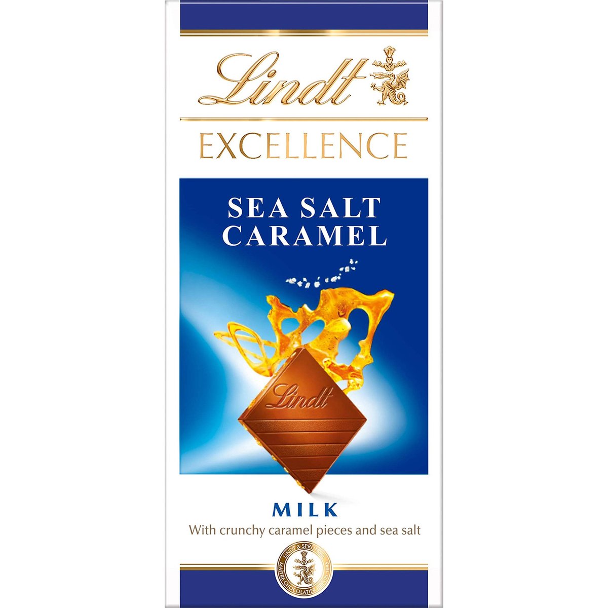 Lindt EXCELLENCE mléčná čokoláda s kousky slaného karamelu