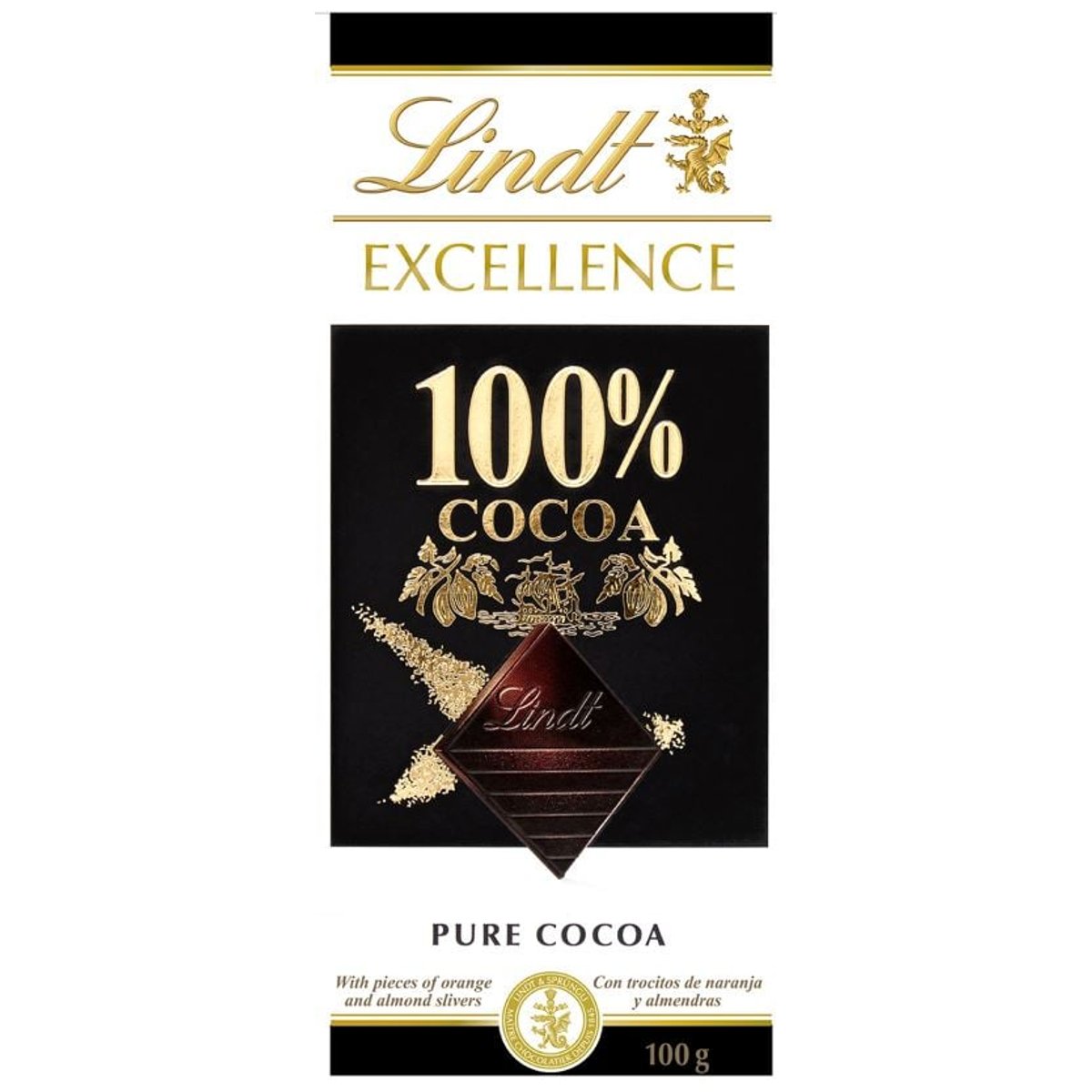 Lindt EXCELLENCE Extra hořká čokoláda 100% kakaa