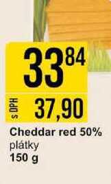 Cheddar red 50% plátky 150 g 