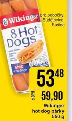 Wikinger hot dog párky 550 g 